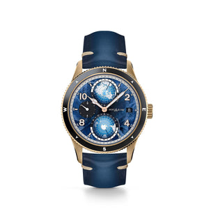 MontBlanc 萬寶龍 1858 Geosphere 世界時區0 Oxygen 零氧限量版青銅腕錶 MB129415