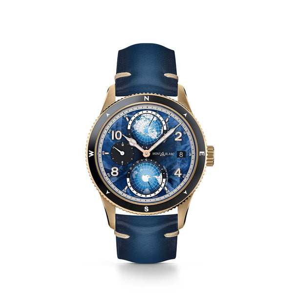 MontBlanc 萬寶龍 1858 Geosphere 世界時區0 Oxygen 零氧限量版青銅腕錶 MB 129415