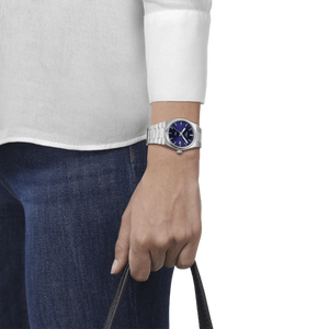 TISSOT 天梭 PRX 系列復古時尚石英腕錶藍面 35mm T1372101104100