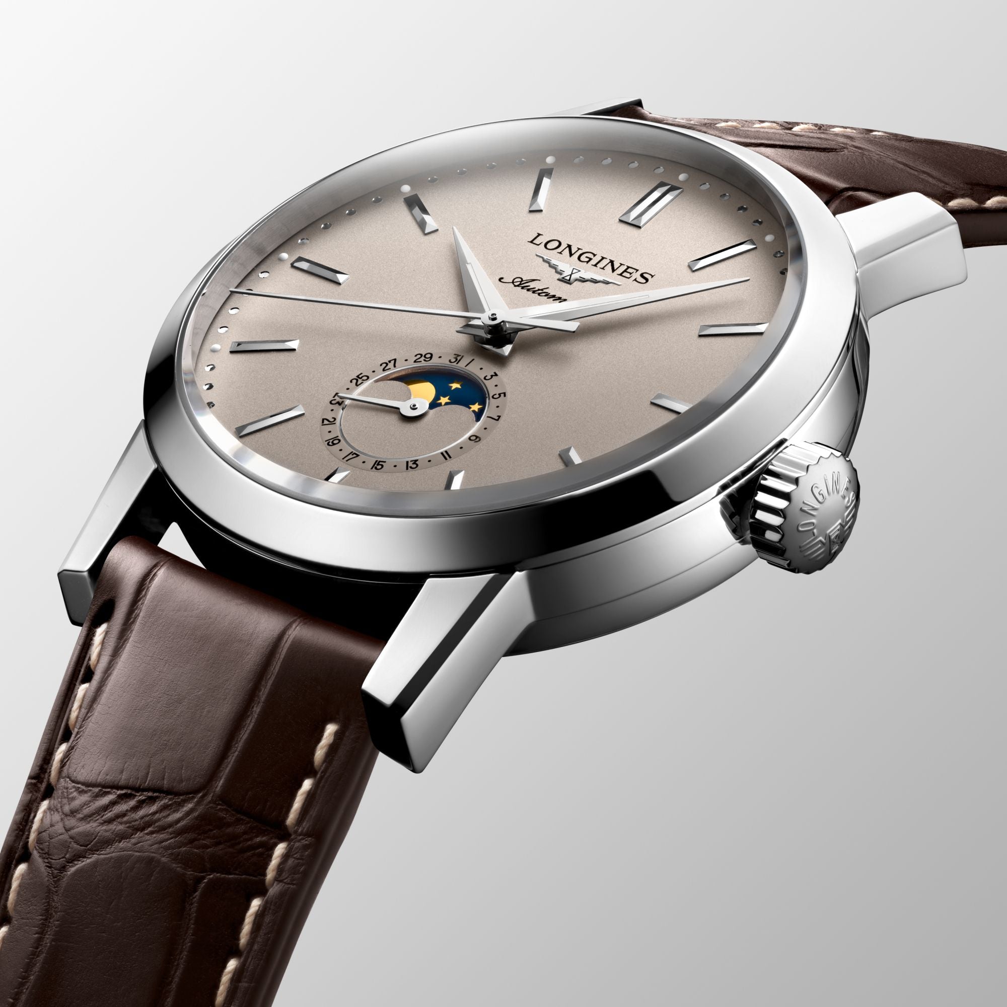 LONGINES 浪琴HERITAGE 1832系列月相機械錶40mm L48264922 - 新