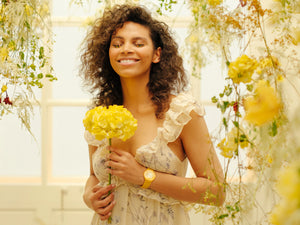 RADO True Thinline 雷達真薄系列世界花園特別版黃陶瓷石英錶 39mm R27122252