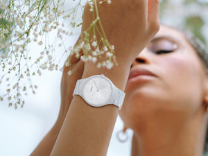 RADO True Thinline 雷達真薄系列世界花園特別版白陶瓷石英錶 39mm R27007032