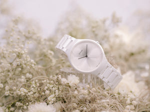 RADO True Thinline 雷達真薄系列世界花園特別版白陶瓷石英錶 39mm R27007032