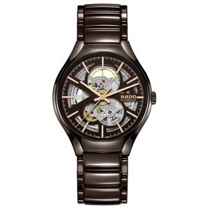 Rado 雷達錶 TRUE 真我系列高科技陶瓷鏤空機械男士腕錶 R27511302