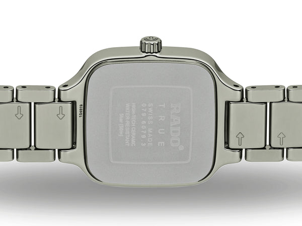 RADO 雷達錶 TRUE Squre 真我系列方形高科技陶瓷石英鑽面腕錶 29mm R27079702