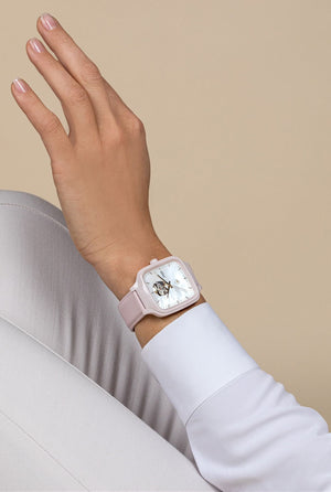 RADO TRUE SQUARE 雷達錶真我方形系列鏤空陶瓷Ash Barty合作款腕錶 38mm R27123905