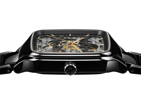 RADO TRUE SQUARE 雷達錶真我方形系列鏤空陶瓷自動機械腕錶 38mm R27124162