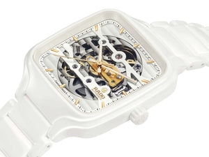 RADO TRUE SQUARE 雷達錶真我方形系列鏤空陶瓷自動機械腕錶 38mm R27126012