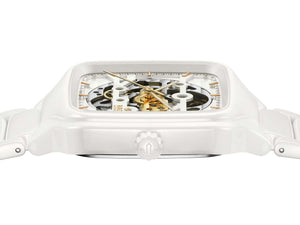 RADO TRUE SQUARE 雷達錶真我方形系列鏤空陶瓷自動機械腕錶 38mm R27126012