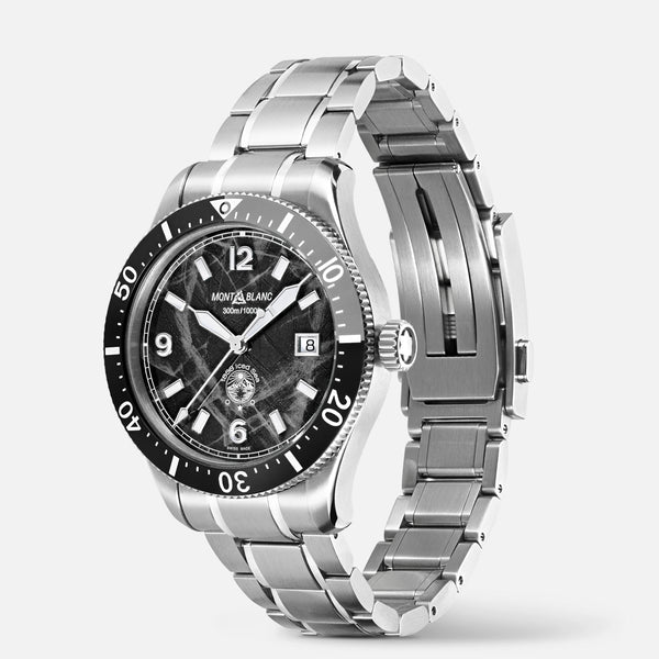 MontBlanc 萬寶龍 Iced Sea 系列300米日期顯示自動潛水腕錶 41mm 129371