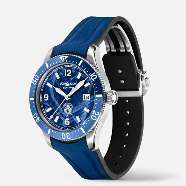 MontBlanc 萬寶龍 Iced Sea 系列300米日期顯示自動潛水腕錶 41mm 129370