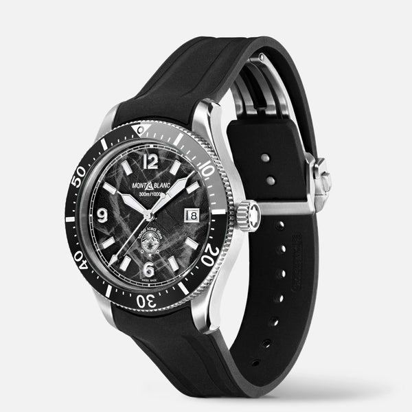 MontBlanc 萬寶龍 Iced Sea 系列300米日期顯示自動潛水腕錶 41mm 129372