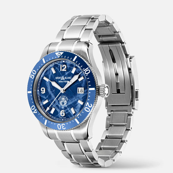 MontBlanc 萬寶龍 Iced Sea 系列300米日期顯示自動潛水腕錶 41mm 129369
