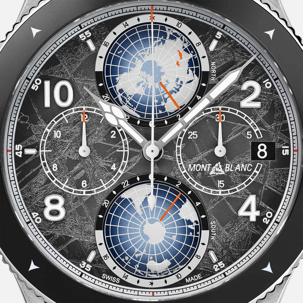 MontBlanc 萬寶龍 1858 系列 0 Oxygen 零氧 The 8000  世界時區計時碼錶 44mm 130811