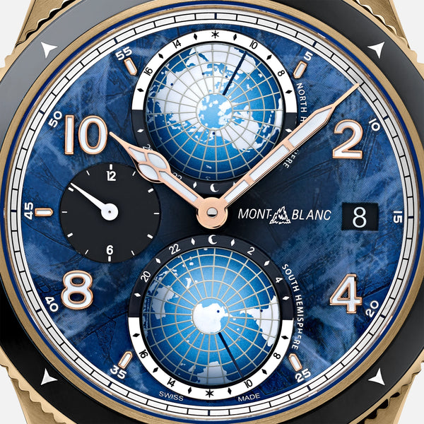 MontBlanc 萬寶龍 1858 Geosphere 世界時區0 Oxygen 零氧限量版青銅腕錶 MB129415
