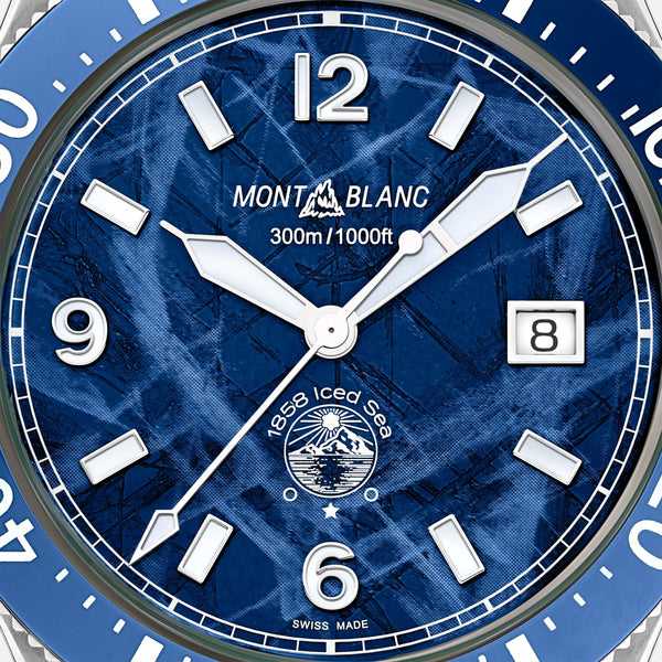 MontBlanc 萬寶龍 Iced Sea 系列300米日期顯示自動潛水腕錶 41mm 129369