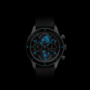 MontBlanc 萬寶龍 1858 系列 0 Oxygen 零氧 The 8000  世界時區計時碼錶 44mm 130811